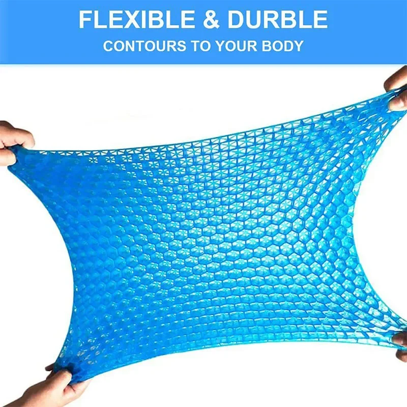 Gel Seat Cushion Double Thick Egg Gel Summer Cushion for Pressure Relief Breathable Chair Pad Car Seat Office Chair Soft Cushion