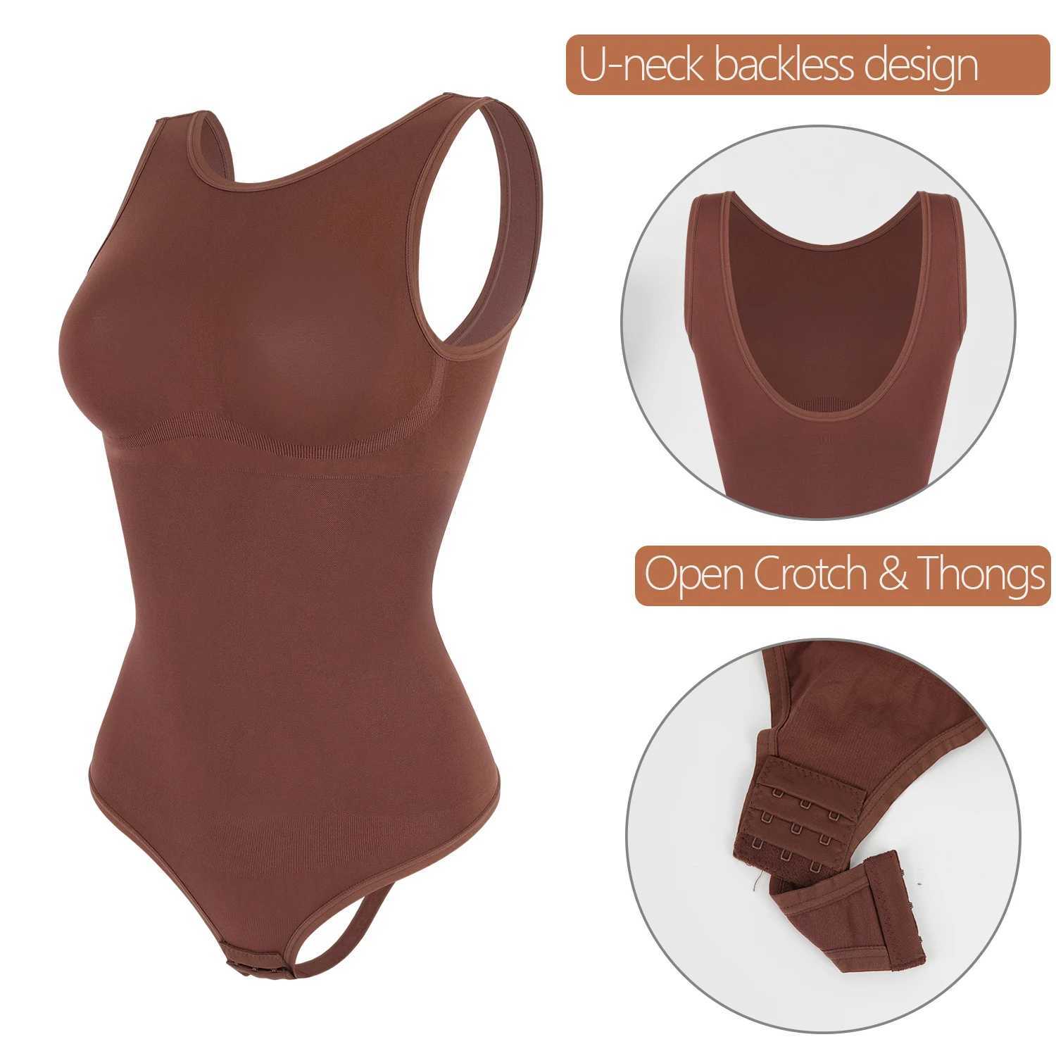 New Thong Shapewear Tummy Control Womens Sexy Backless Bodysuit Slimming Waist Push Up Breast Smooth Body Fe UnderwearXJ250304