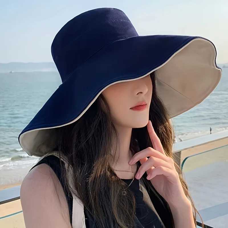 1/2PCS Sun Beach Hatschic Wide Brimmed Womens Ashionable Face Protection Travel Breathable Outdoor Adventures Summer AccessXJ250304