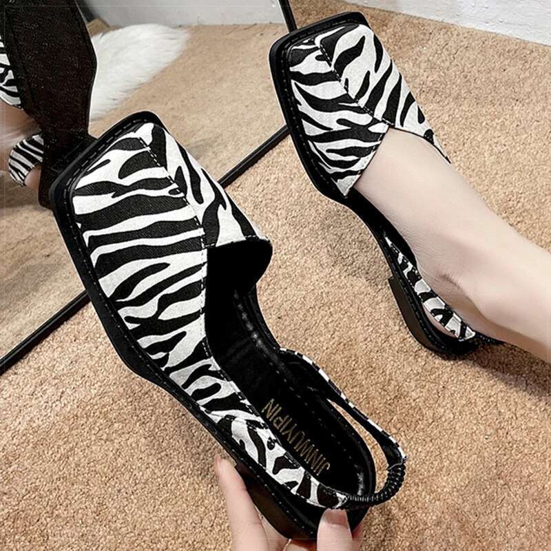 New 2025 Women's Sandals With Heels Summer Shoes Women Heeled atos De Mujer Elegant Slip On Footwear Female