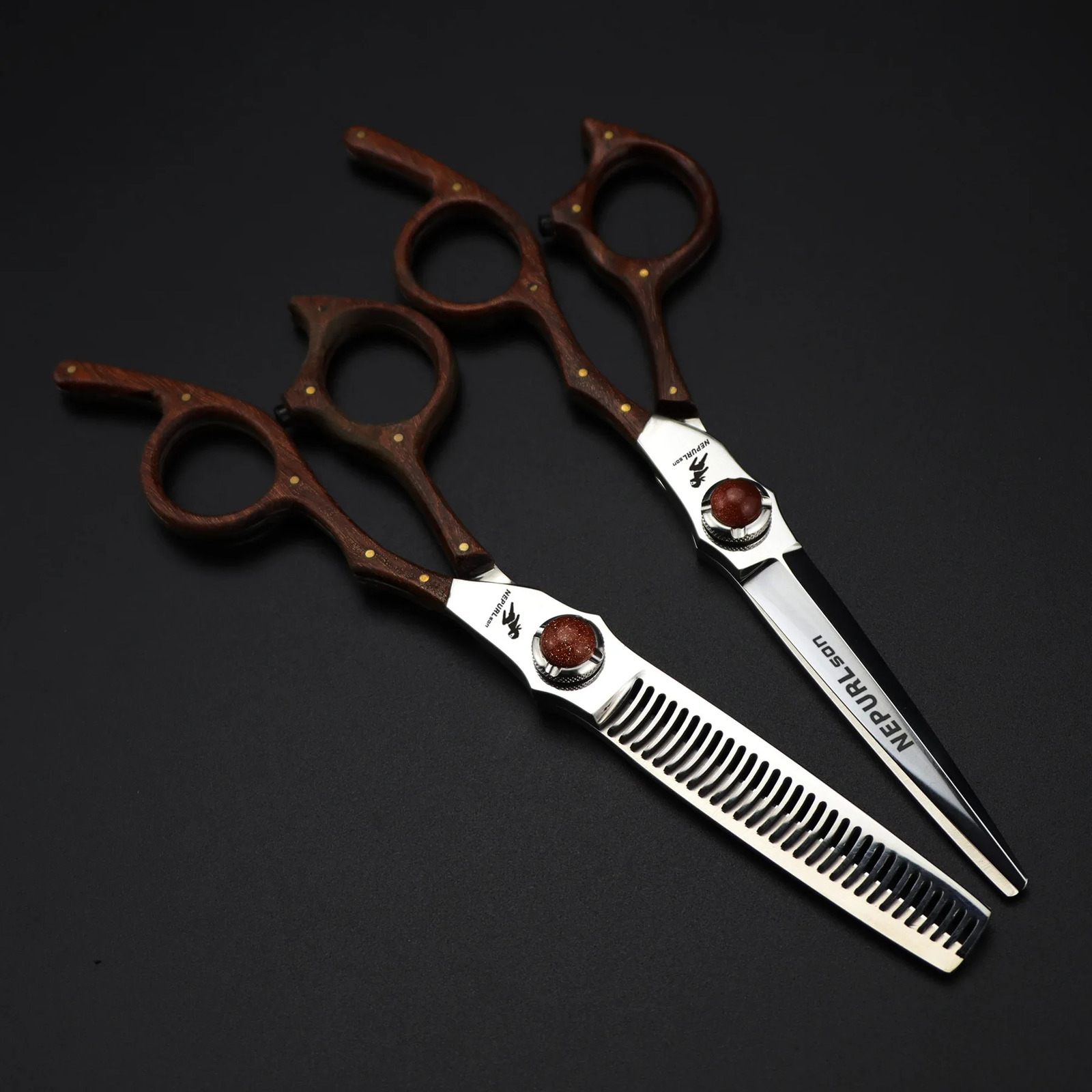 High quality japanese VG-10 hair cutting shears wooden handles scissors professional hairdressing scissors MC310 250304