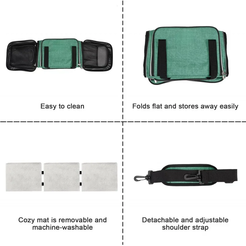 Cat Carrier Bag,Airline Approved Pet Carrier Soft Side Pet Travel 5 Sides Open Doors 3 Sides Expandable Foldable