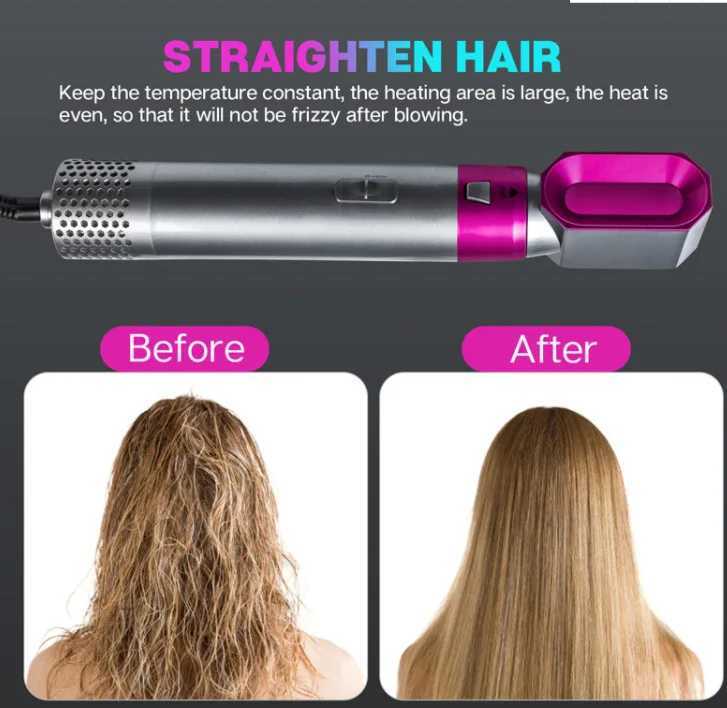 Curling Irons 5-in-1 large wave forming machine hot air care roller wet dry hair dryer 1000W automatic rotating curling iron z250304