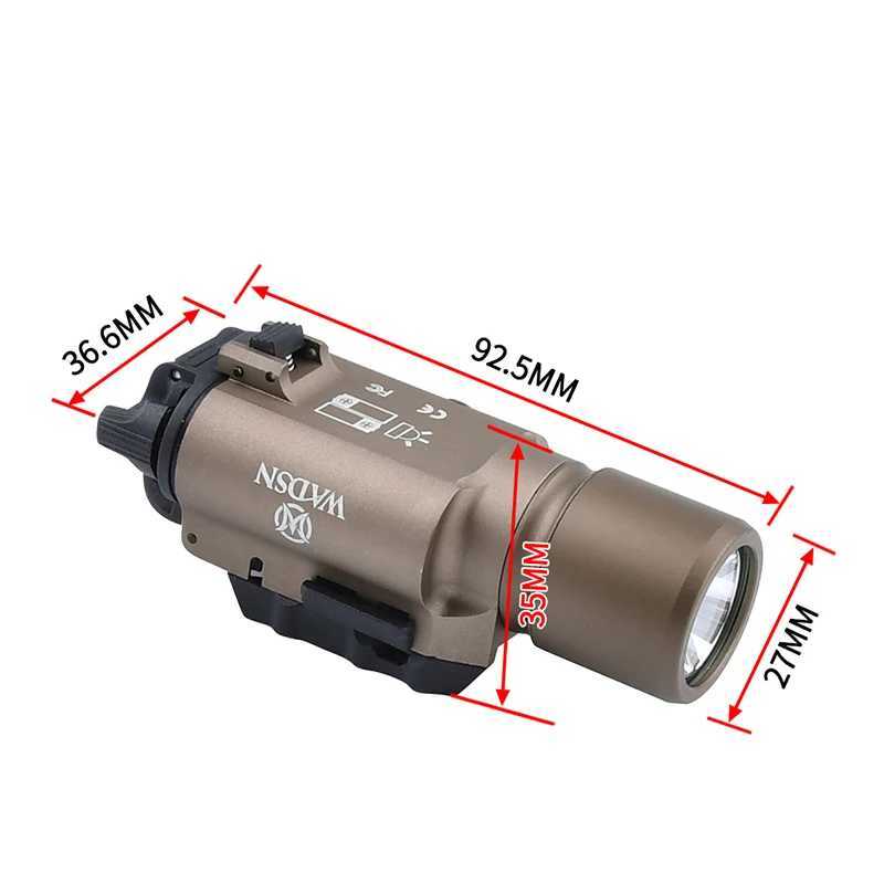 Body X300 Scout Light Gun Light Lantern Rif Strobe Flashlight Fit 20mm Rail Airsoft Hanging FlashlightHuntingXJ250303