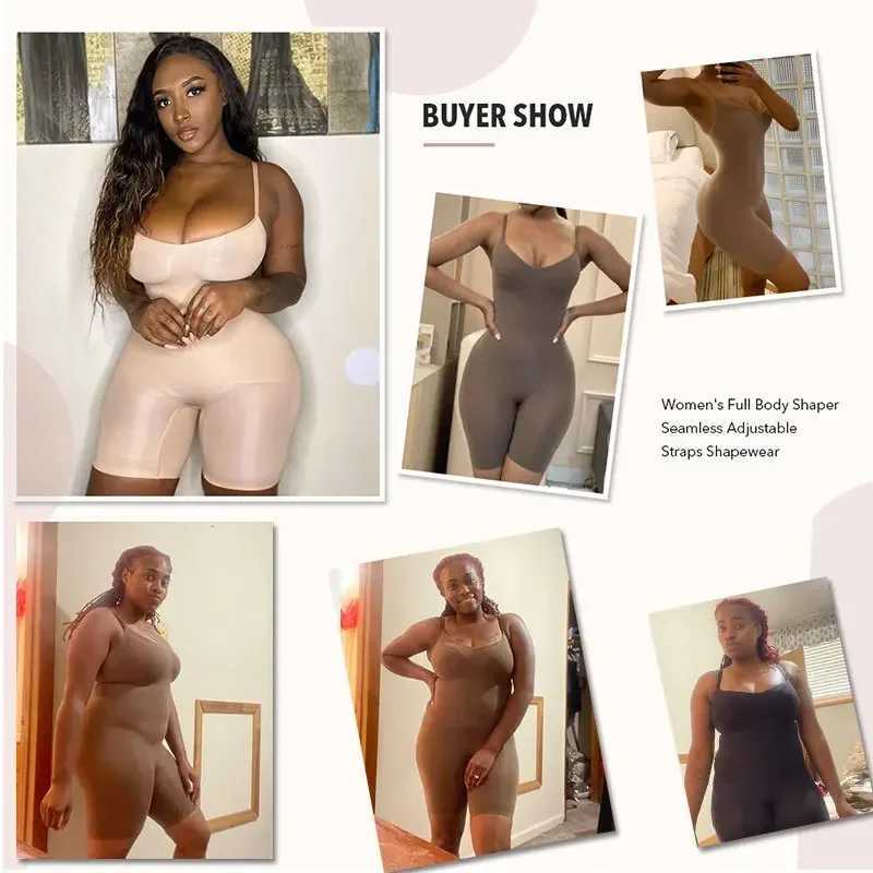 Seamless Women Bodysuit Butt Lifter Shapewear Waist Trainer Body Shaper Strappy-Back Chest Enhancing Corrective Underwear CorsetXJ250304