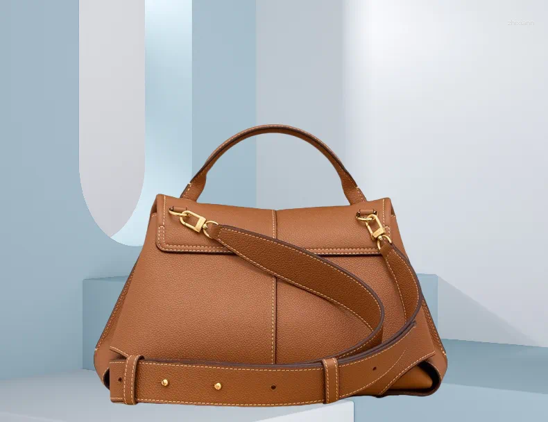 2025 NEW Shoulder Designer Women's Bag Solid Color High Quality Genuine Leather Fashion Crossbody Large Capacity Bags for Womens