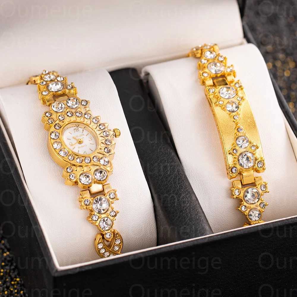 2 Top Brand Luxury Womens Bracelets Full Diamond Quartz Womens Elegant Womens Watches Relogio WomensXJ250304