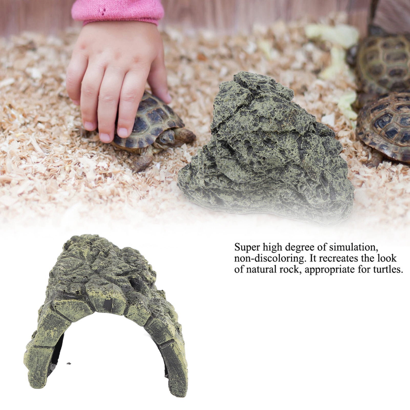 Fish Hiding Cave Aquarium Turtle Reptile Basking Hide Habitat Decoration Ornament