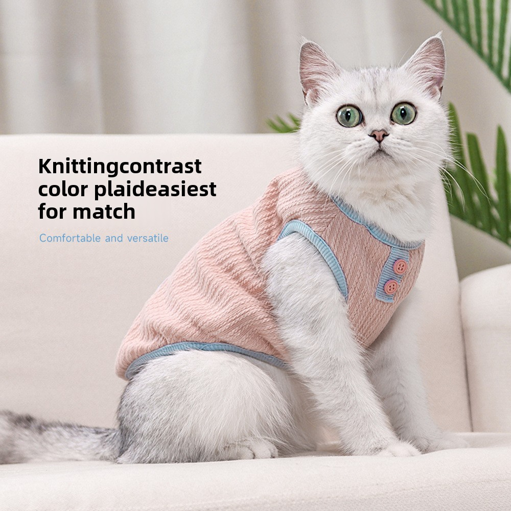 Stylish Pet Outerwear - Warm Vest Suitable for Cats & Small Canines Like Teddies and Bichons