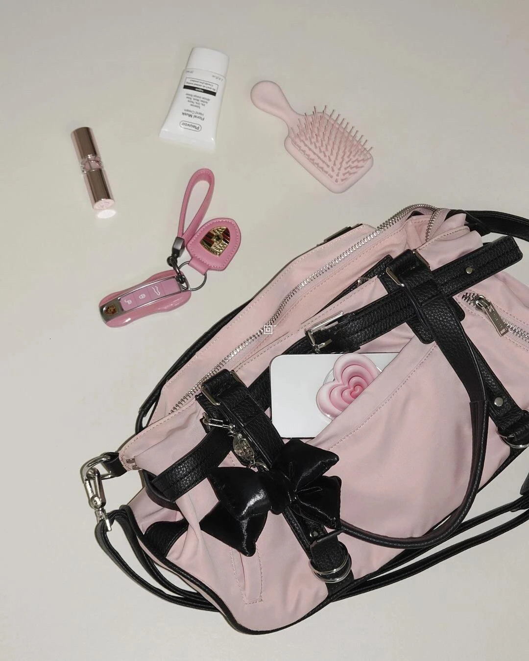 Korean Style Sweet Tote Bag Travel Womens Large Capacity Fitness Yoga Commuting Swimming Single Shoulder Crossbody 250303