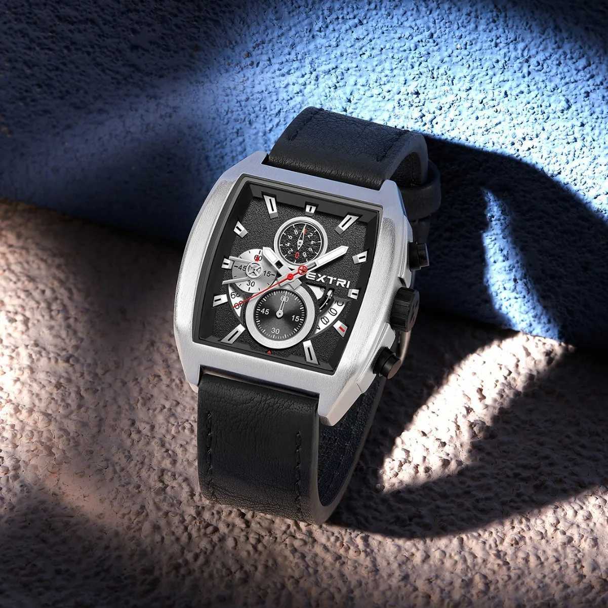 EXTRI 6075 Advanced Bucket Square Mens Leisure Fashion Academy Party Mens QuartzXJ250304