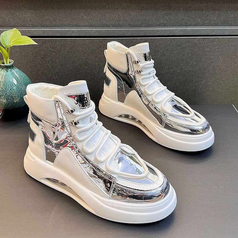 CuddlyIIPanda Men Fashion Casual Air Cushion Shoes Spring Summer Autumn High Top Designer Youth Trending Leisure Sneakers