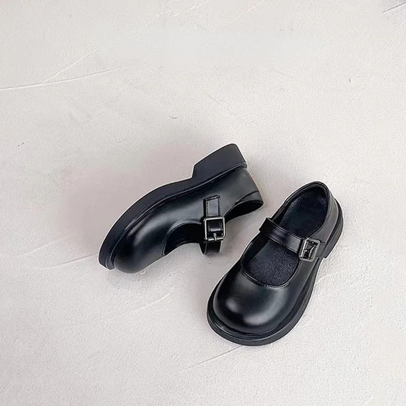 Girls Leather Shoes for Party Wedding Children School Performance Roundtoe Nonslip Fashion Kids Loafers AntiSlippery 250303