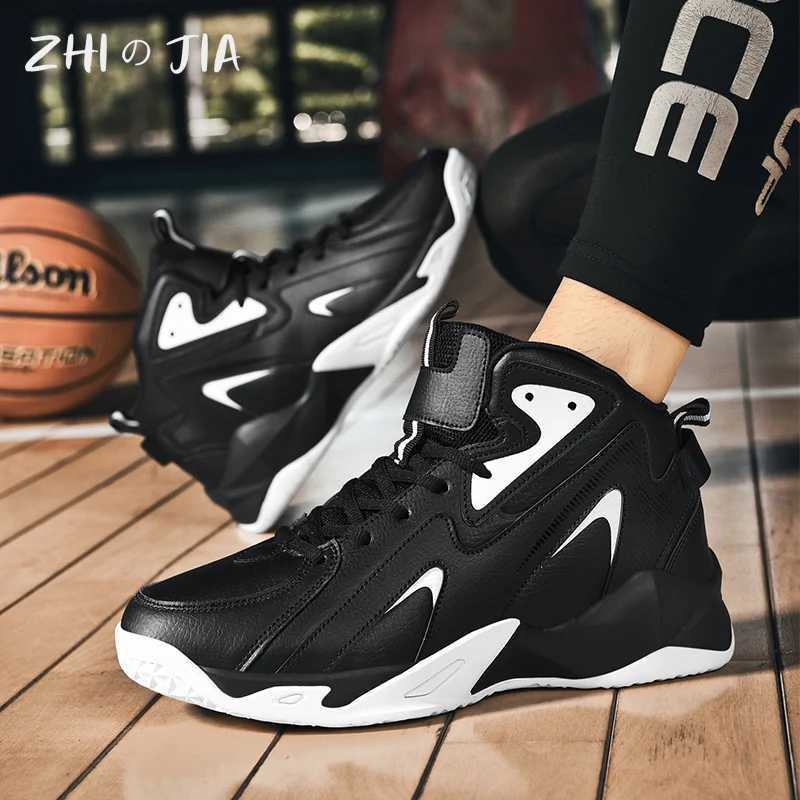 Autumn Winter Mens Oversized Basketball Shoes Outdoor Casual High Top Basketball Footwear Fashion Trend Leather Sneaker 39-50 Z250225