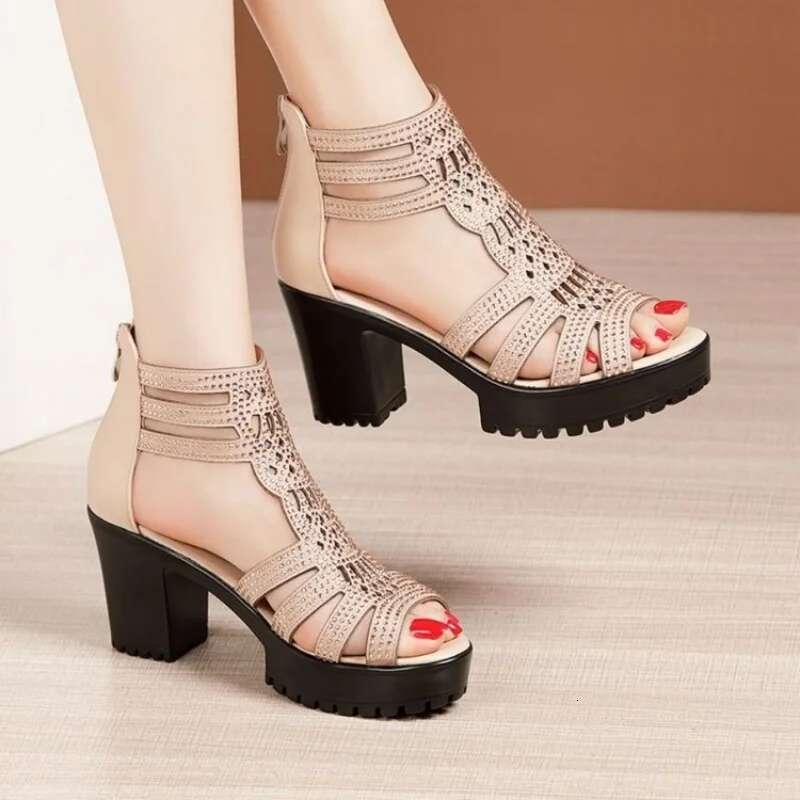Women's Fish New Mouth Shoes Wedges Hollow Out Anti slip Ladies Casual Low Heel Sandals Fashion open toe Mujer Footwear