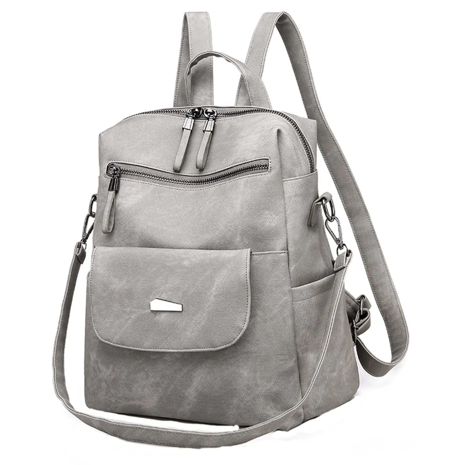 Ship from US Backpack with backpack womens student fashion high school leisure large capacity shoulder strap travel 250304FBB