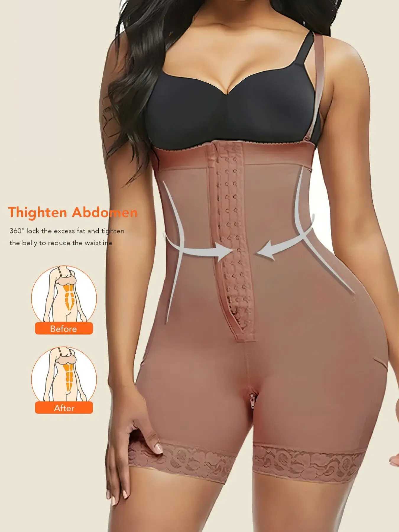 Faja FeelinGirl Shapewear For Women Tummy Control Fajas Post Surgery Compression Body Shaper With Open CrotchXJ250304