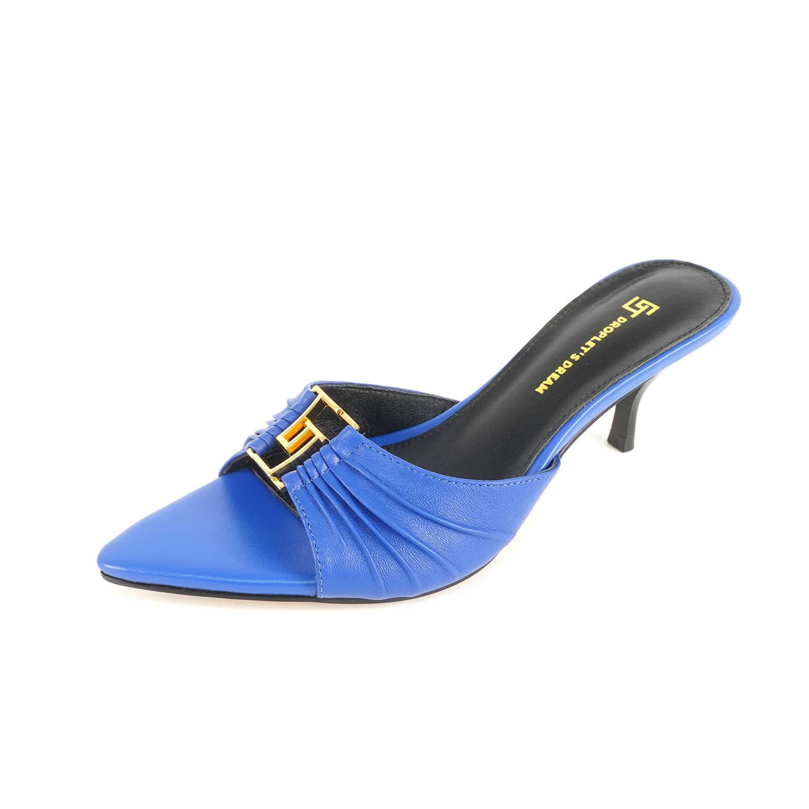 Large size wens slippers 2024 summer new fiable high h luxurious leather party shoes 7cm wens high h Z250304