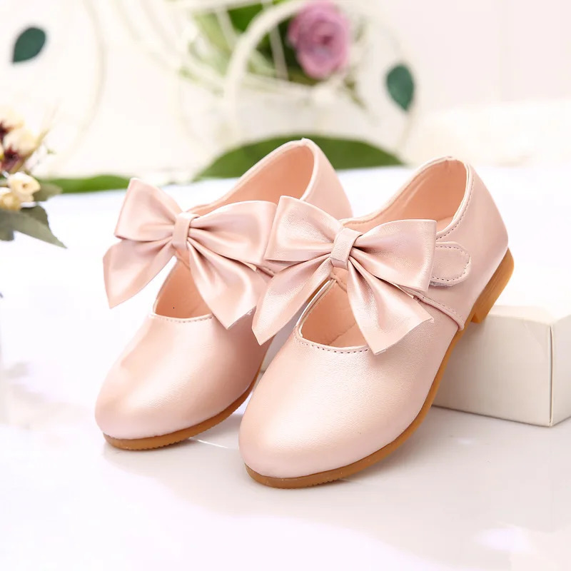 Spring Summer Autumn Children Shoes Girls Princess Fashion Kids Single Bowknot Casual Sneakers Flats 250303