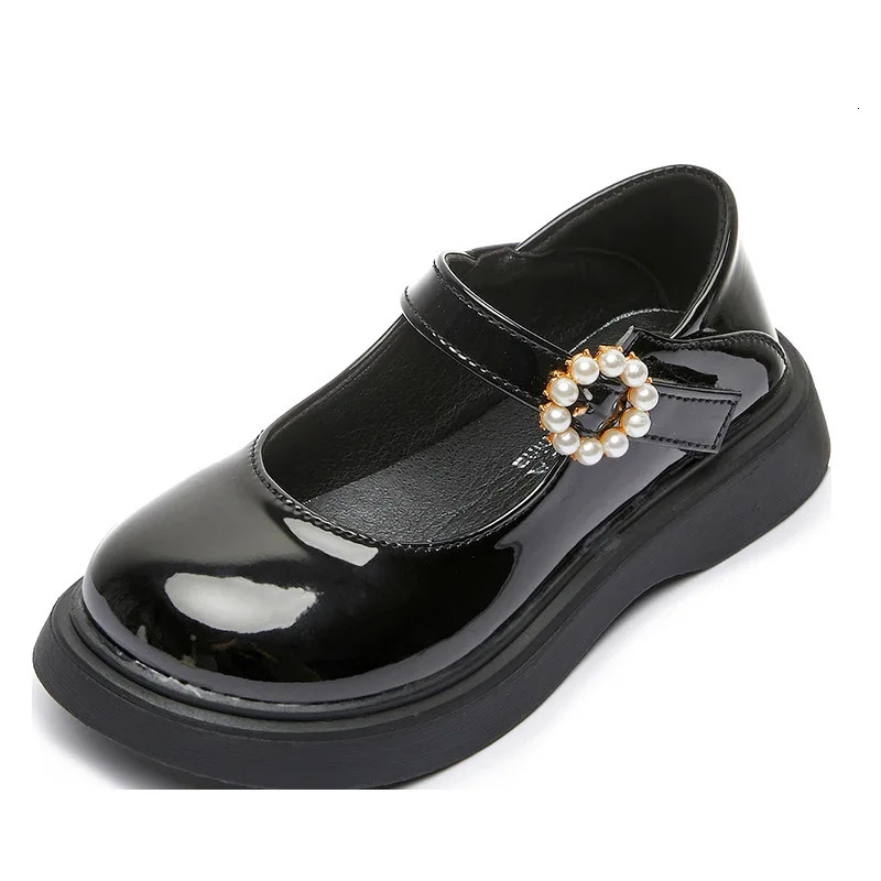 Girls Sweet Princess Shoes Autumn Children Western Fashion Leather British Style Students Casual Flats Allmatch 250303