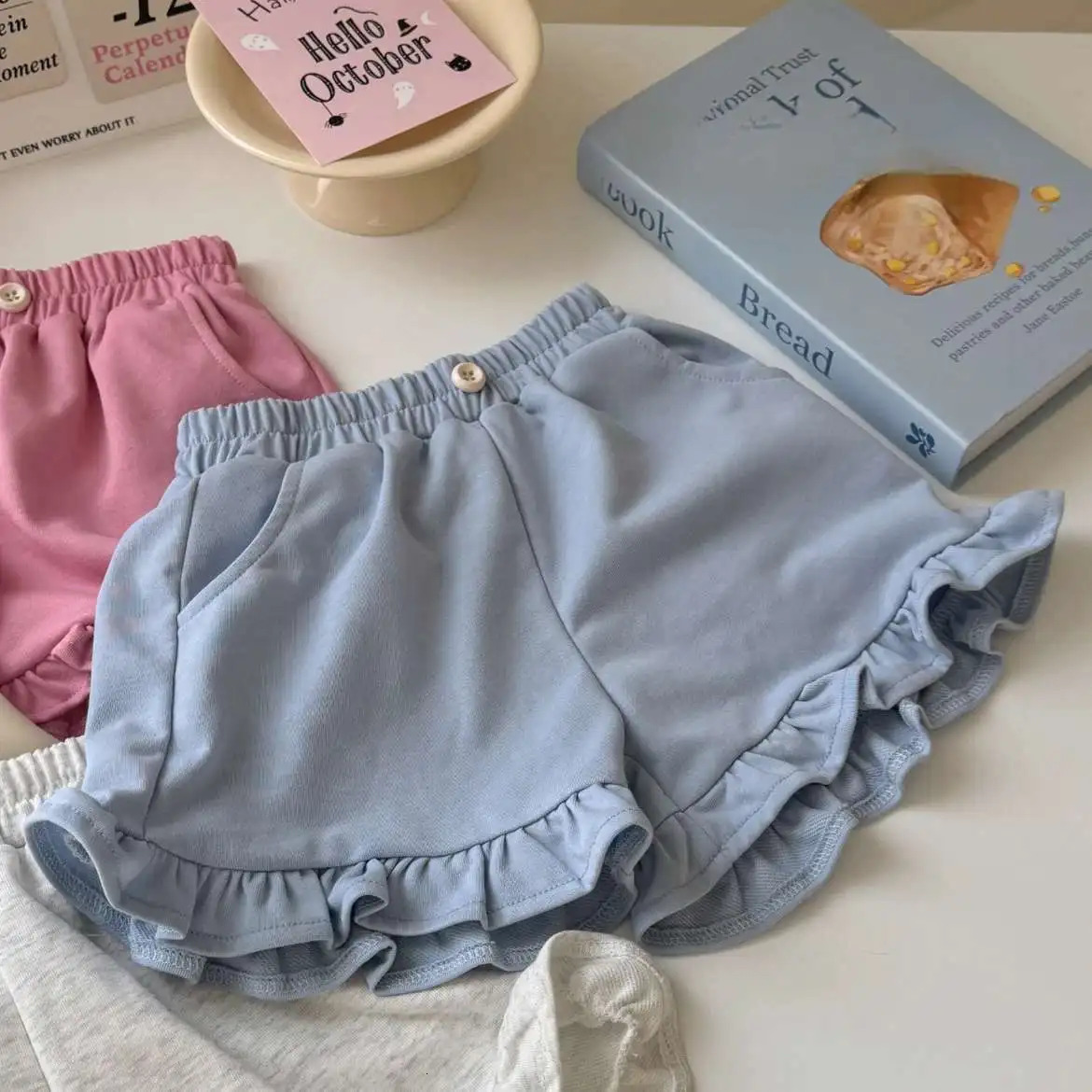 Baby Girls Short Pants Kids Candy Color Shorts Toddler Loose Trousers Summer 1 To 6 Yrs Childrens Clothes Fashion 250304