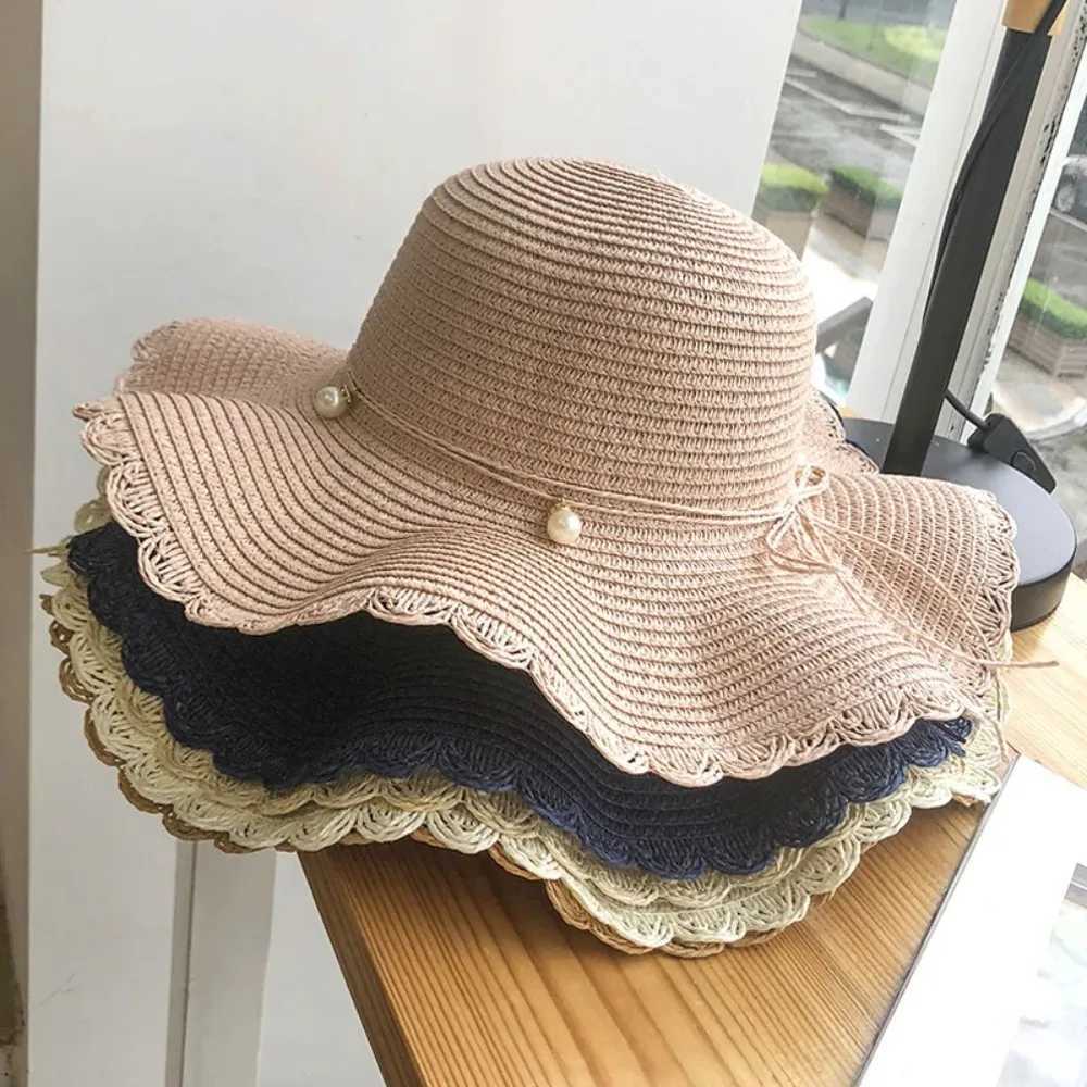 Summer Natural Str Hat Large Wide Brim Sun Hats For Women Panama Ladies Beach C Outdoor Foldable Travel Elegant Holiday HatXJ250304