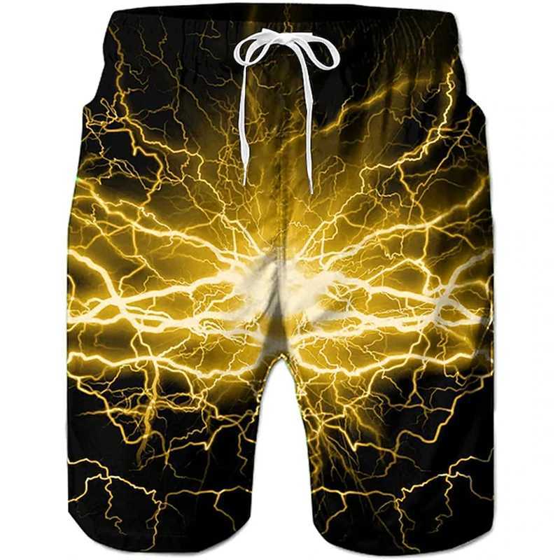 Personality Seawater 3D Printed Shorts Mens Hawaii Swim Shorts Summer Casual Vacation Beach Trunks Kids Oversized Board PantsT250304