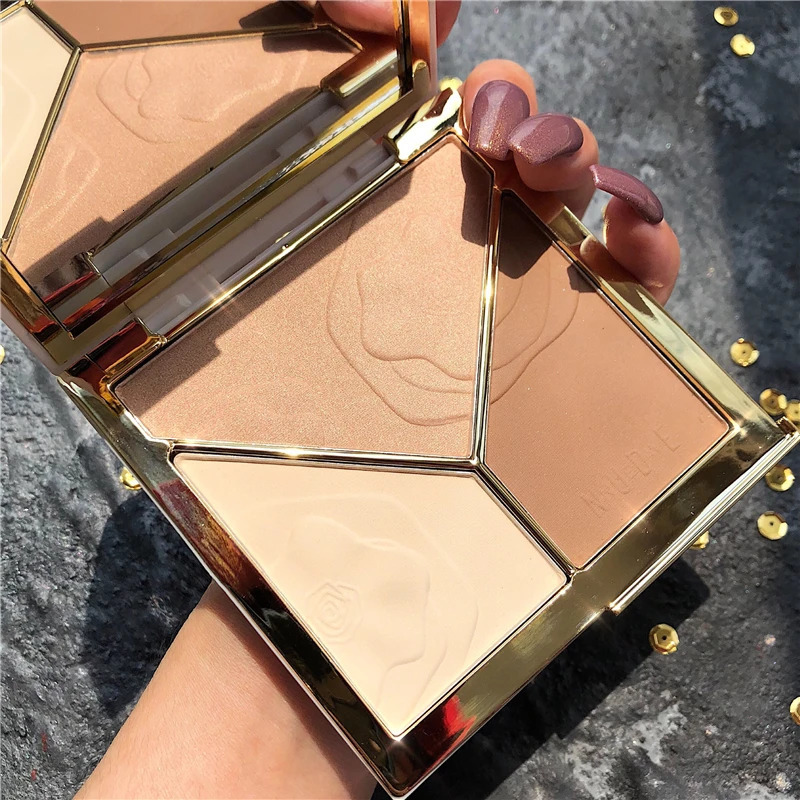 3D Bronzer Highlighter For Face Makeup Stick Cream Texture Contour iluminador Makeup Highlighter Bronzer 250227