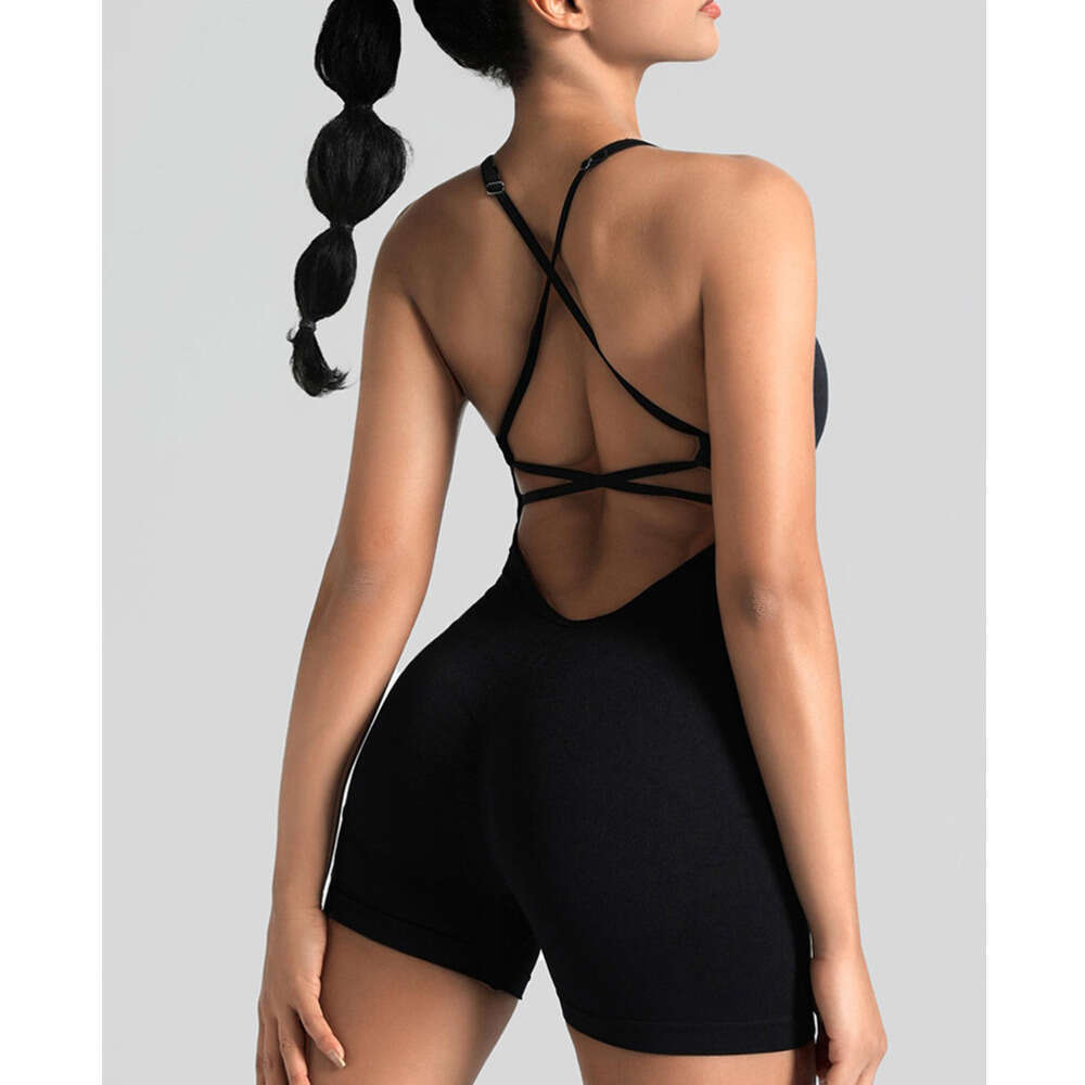 European American seamless yoga outdoor beautiful back sports underwear, peach hip fiess suspender one-piece tight fitting clothes, 2025 new style, ch