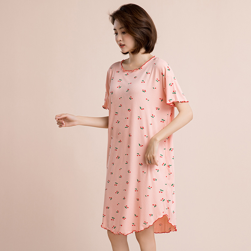 B746-Spring new pajamas for women Korean style casual simple suit soft and comfortable nightgown home clothes