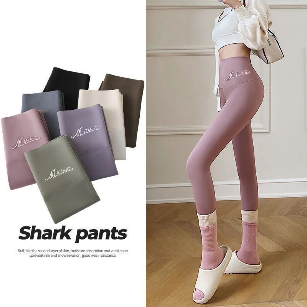1pcs Leggings For Women Spring Autumn No Trace Slim Elastic HighWaisted Warm Pants Sports Fitness Black 250304