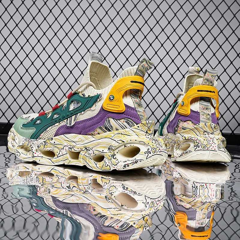 Cfy Slip-on Sneakers Fashion Blade Sport Jogging Shoes Unisex Mesh Breathable Leisure Running Shoes Designer High Street Style Z250304