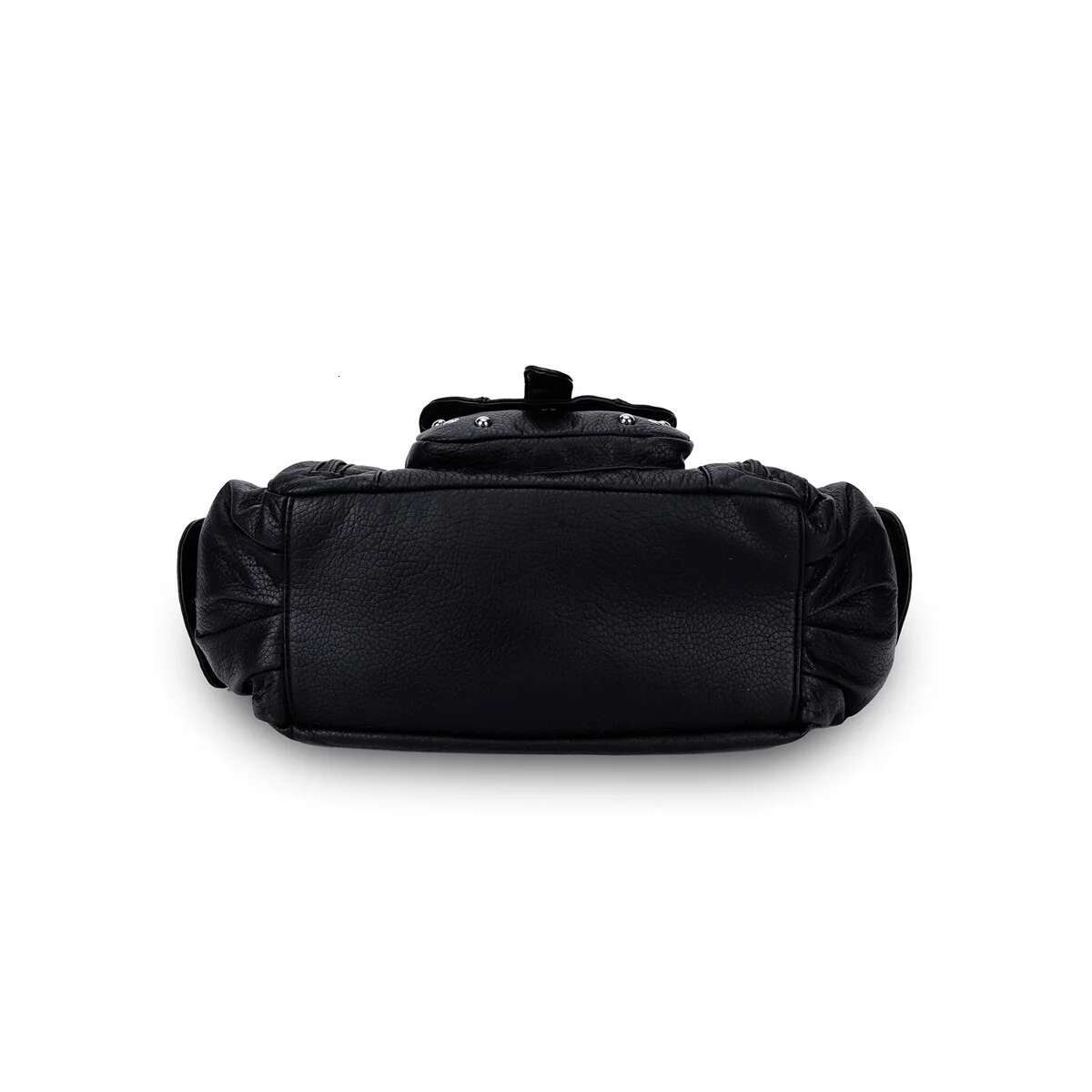Angelkiss Fashion PU Shoulder Casual Black Hobo Handbag Satchel Large Vintage Women's Bag Cell Phone Pocket Purse