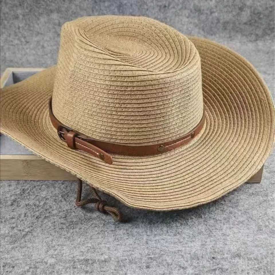 62cm large waisted cowboy hat summer sun hat foldable summer beach travel str hat large waisted mens hatXJ250304