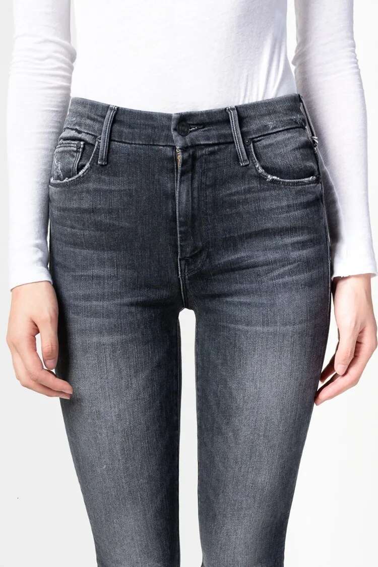 Women High Waisted Elastic Slim Fit Fashion Casual Ankle-Length Stretch Denim Jeans Streetwear