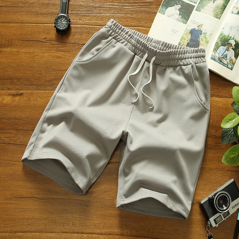 2024 Mens Sports Shorts Fast Slow Run Breathable QuickDry Mesh Gym Fitnesssolid Color Polyester Casualwear 250225