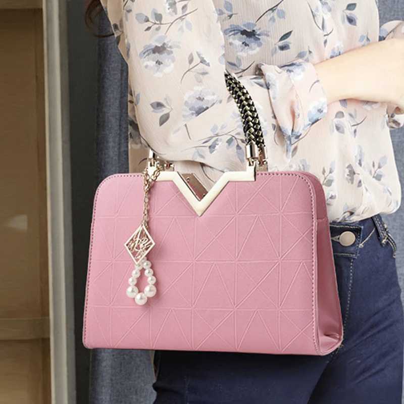 Women Handbag Patchwork Shoulder Messenger Office Work PU Leather Female Bag Ladies Luxury Handbag Fashion Elegant Shoulder Bag Z250303