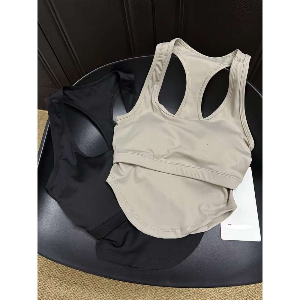 Summer New Product - I-Shaped Beautiful Back U-Neck Sports Wind Speed Dry Vest With Built-In Chest Cushion For Gathering