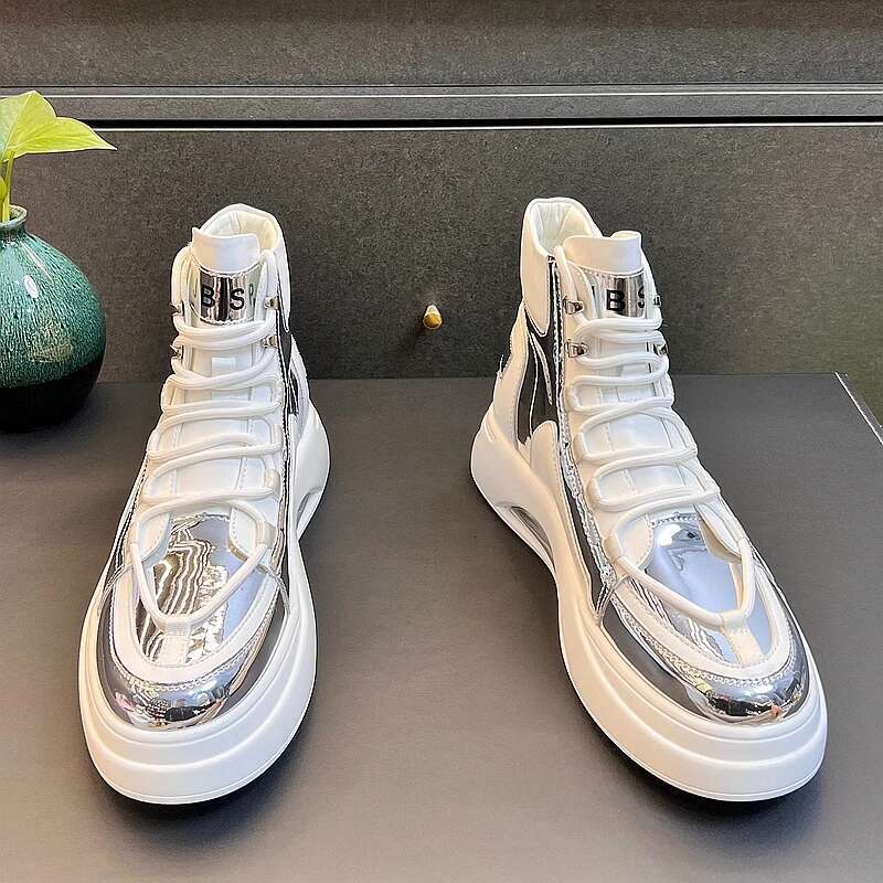 CuddlyIIPanda Men Fashion Casual Air Cushion Shoes Spring Summer Autumn High Top Designer Youth Trending Leisure Sneakers