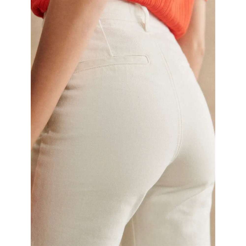 White Or Black Women's Wide Leg Jeans Pockets 2025 Autumn High Waist Zipper Female Denim Long Trousers