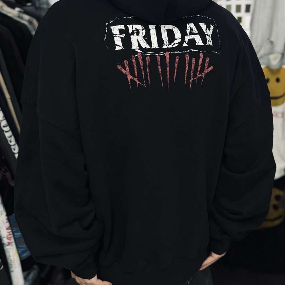 Frog Drift Fashion Best Quality Streetwear Graphics Printed Vintage Sweatshirt Loose Oversize Tops Pullover Hoodie For Men