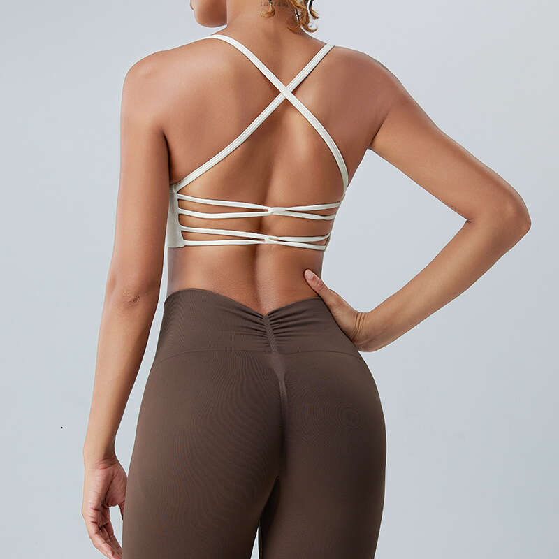 European American seamless nude clothes, women's quick drying yoga beauty back gathering sports underwear, outdoor running and fiess bra, 2025 ne