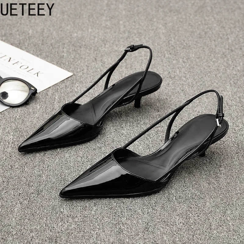 Designer Summer Low Heel Wen Sandals Fi Pointed Toe Shoes Ladies Elegant Stripper Party Sandalias Z250304