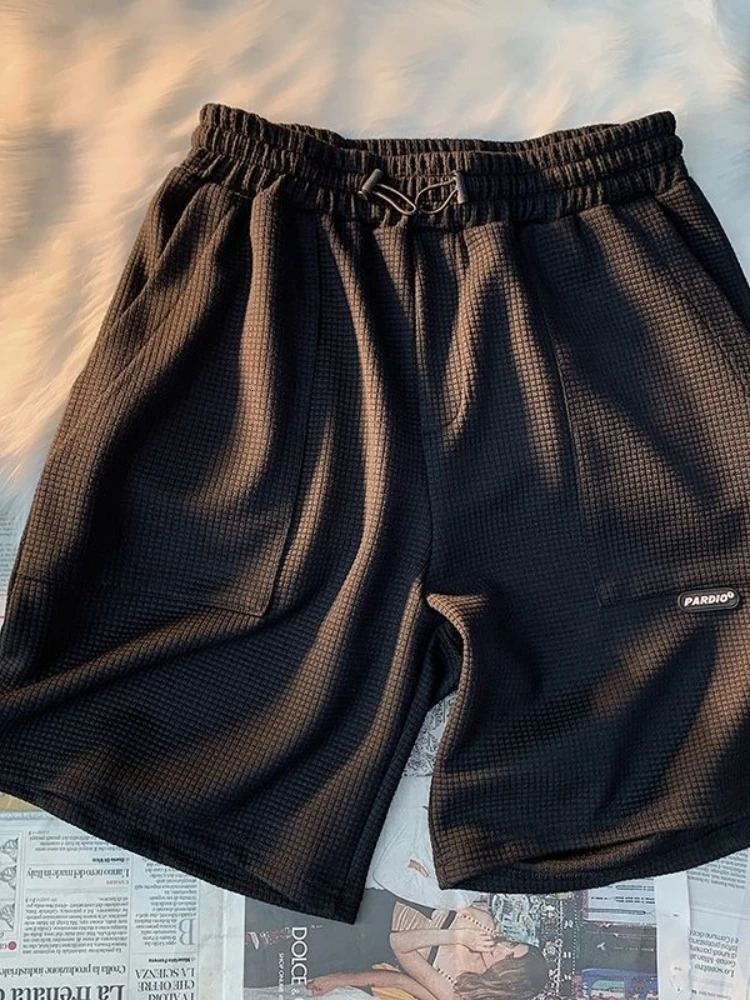 Summer mens plus size sportswear breathable casual wear wild street chic two piece Tshirtsimple shorts 250227