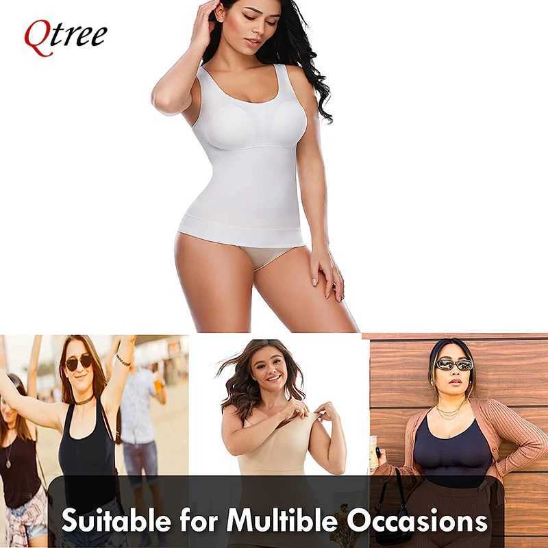 Qtree Women Tummy Control Shapewear Classic 2-IN-1 with Padded Bra High Elastic Strench Vest Body Shaper Slim Up Lift CorsetXJ250304