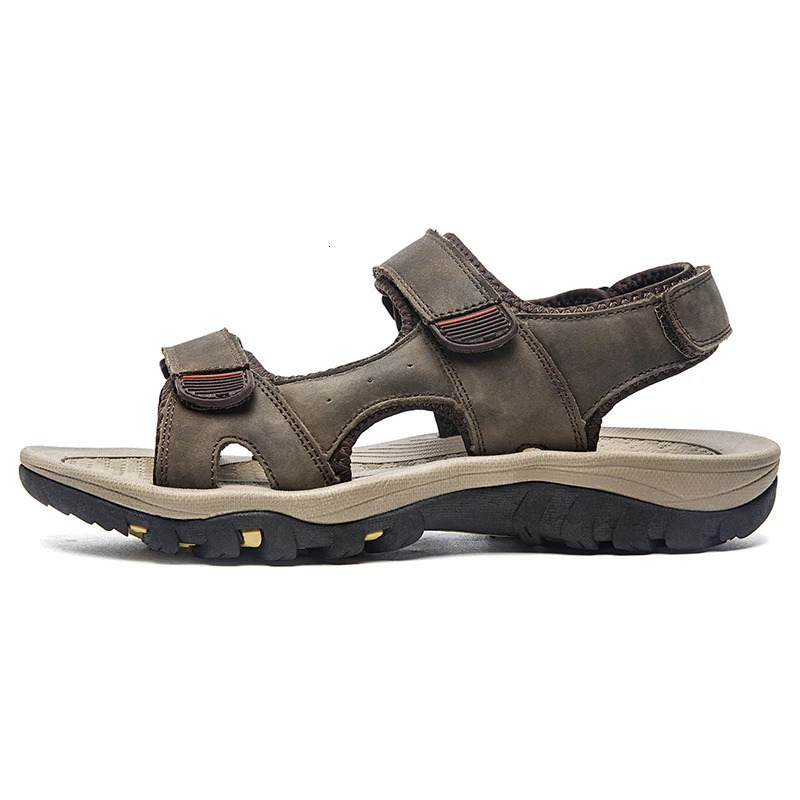 Genuine Leather Sandals For Men Outdoor Shoes Summer Beach Sandalias Hombre Verano Sandale Homme Big Size 47 48 250303