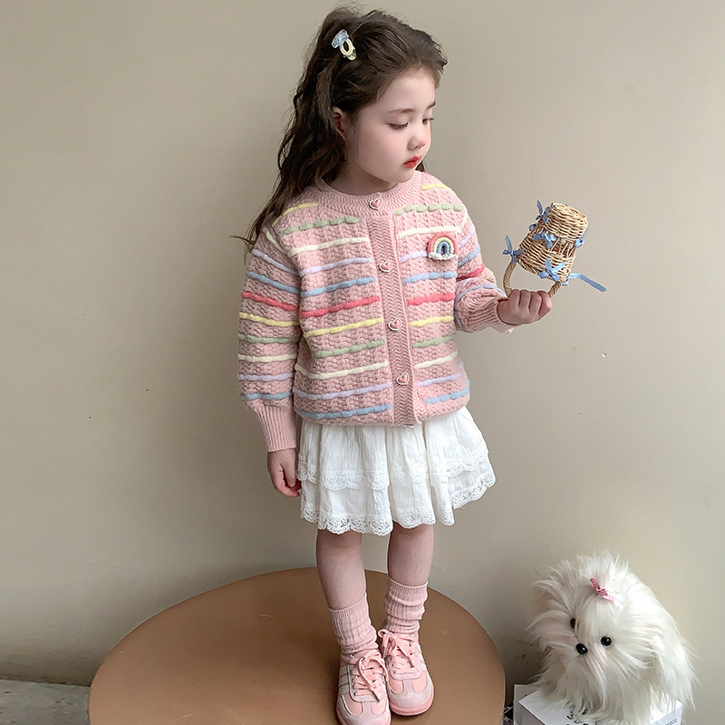 Ddmyshoesvip Girls Cardigans And Autumn Styles New Stylish Women S Baby Tops Children S Clothes Spring Knitted Jackets