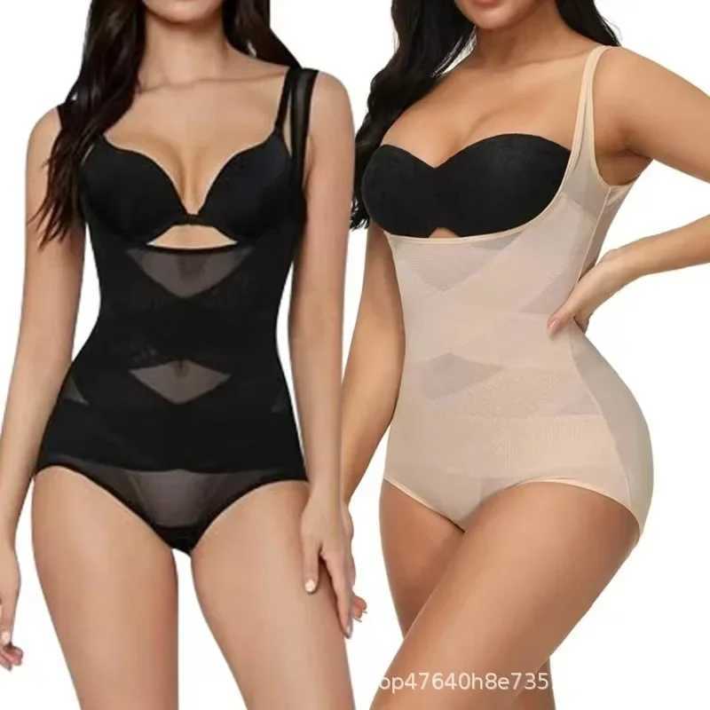 Womens Shapewear Bodysuit Mesh Body Sculpting Shapers Underwear Postpartum Abdomen Elastic Butt Lift Beauty Corset UnderclothesXJ250304