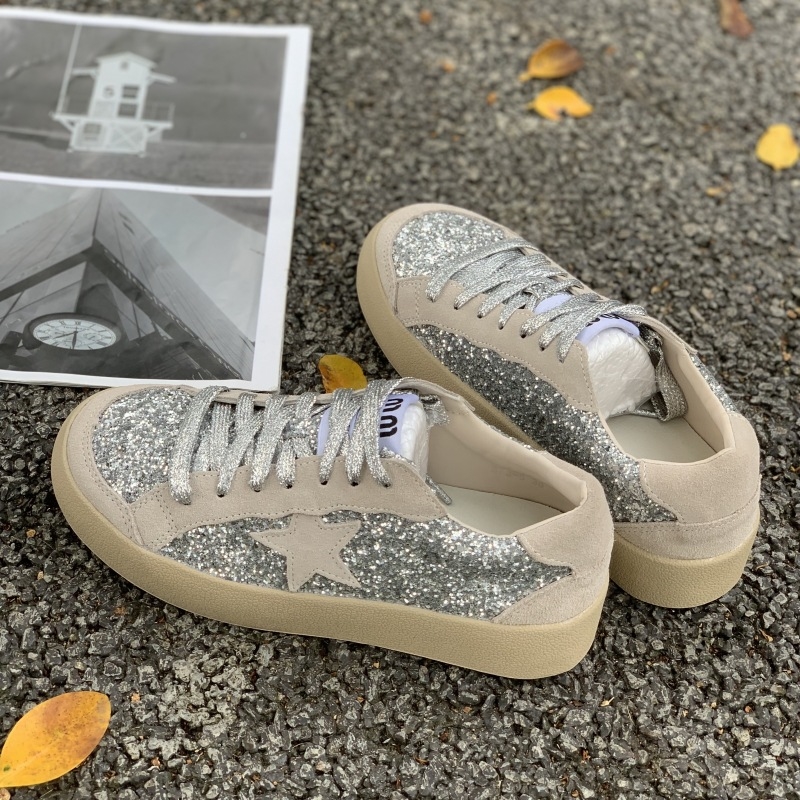 autumn new style thick-soled German training shoes star leisure shoes for women Genuine leather versatile casual sneakers.