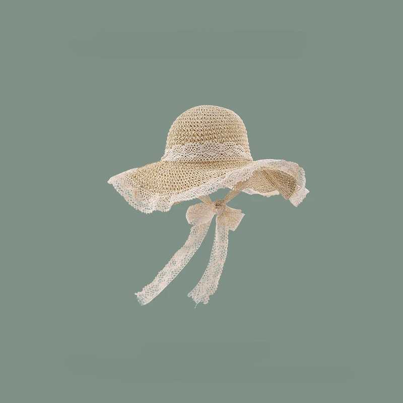 Women Sun Hat Wide Large Brim Beach Hats Womens Summer Str Hat Foldable Sun Hat Cheau Femme Beach UV Protection CXJ250304